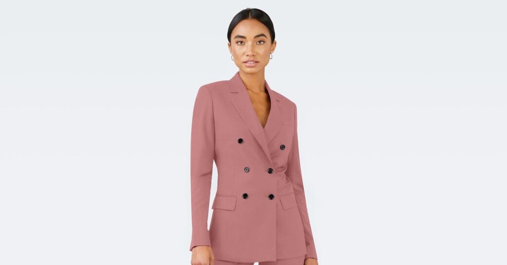 Women's Navy Blue Suit Jacket by SuitShop