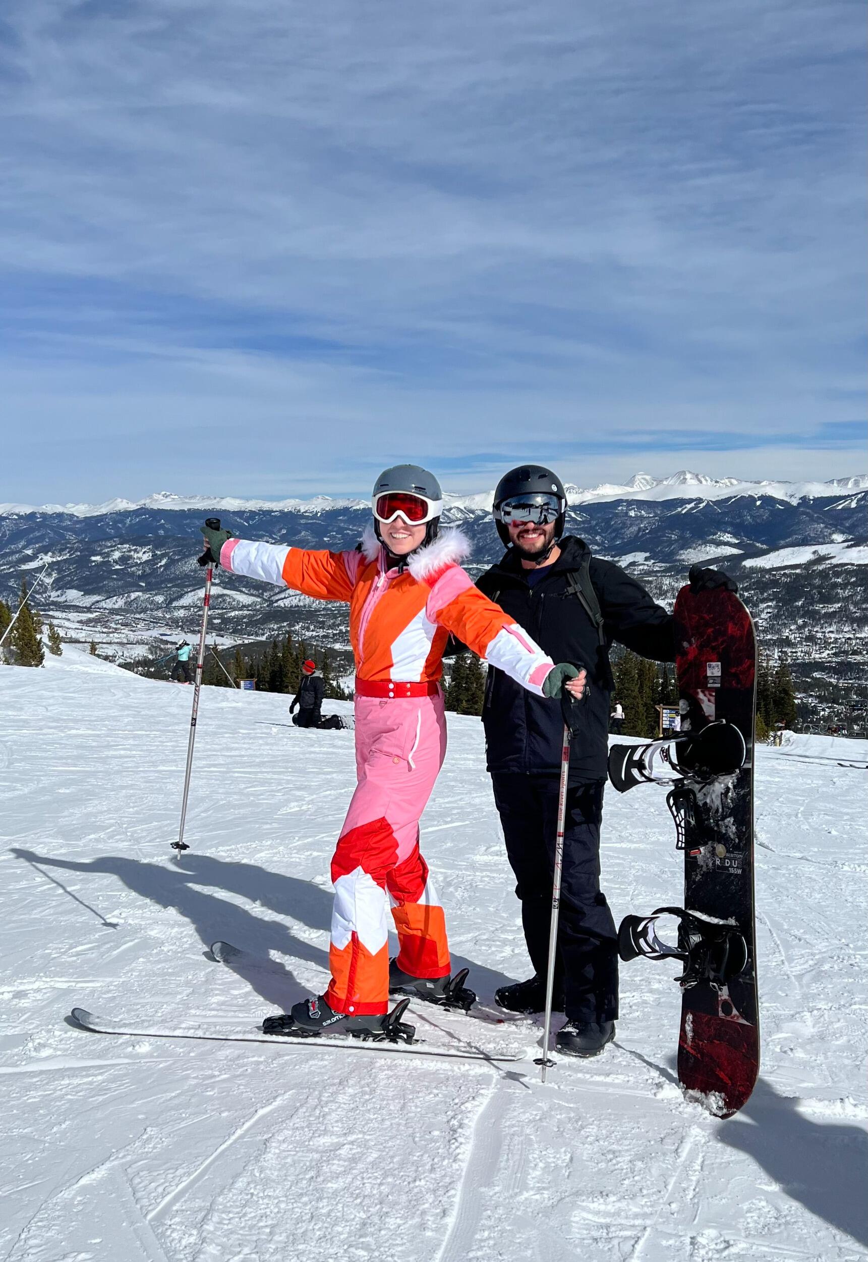 We hit the slopes in Breckenridge, Colorado, with friends. We didn’t break any skiing or snowboarding records, but we embraced the adventure and outfits.