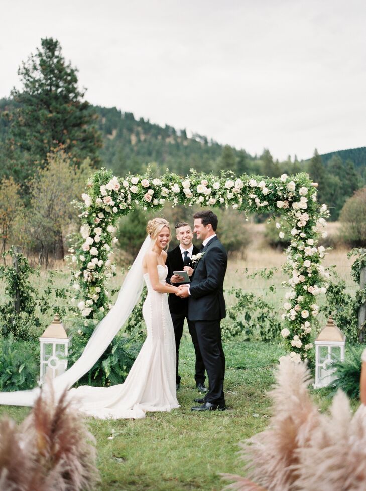 Brandon's favorite memory from their wedding day was seeing Morgan walk down the aisle with her dad. "She and her dad have such a special relationship, she looked unbelievably beautiful, and it just suddenly all became real that I was seeing my almost-wife walking toward me," he says.