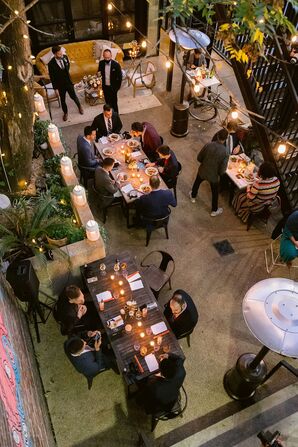 Aerial Photo of Guests Eating During Reception at Maketto in Washington, DC