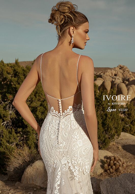 IVOIRE by KITTY CHEN LOGAN,V2110 Sheath Wedding Dress - 3
