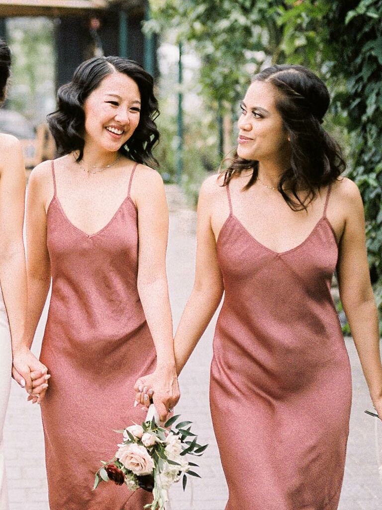 Bridesmaid half updo small braid