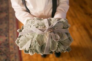 Dusty Miller Ring Pillow