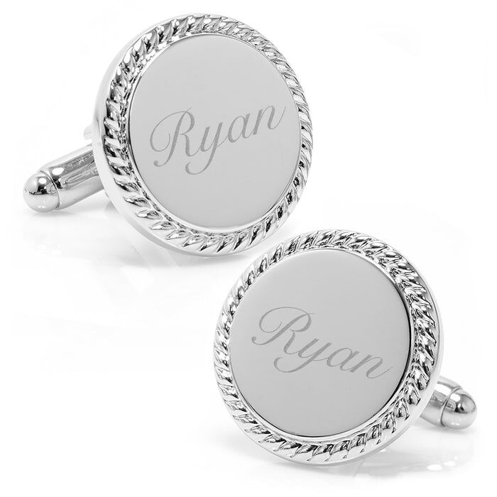 Personalized cuff links from Cufflinks.com