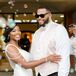 Couple Embraces During Bubble Grand Exit at Stone River in Columbia, South Carolina