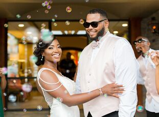 Despite the ongoing pandemic and a postponement from their original wedding date, Asha and Zane were able to celebrate in style with a romantic-meets-