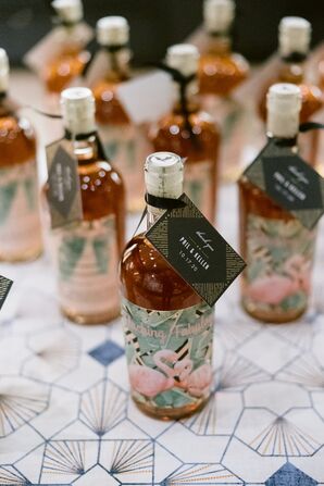 Bottles of Liquor as Escort Cards