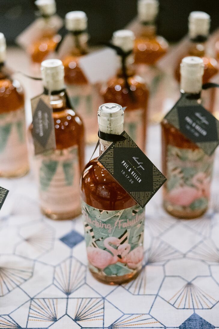 Bottles of Liquor as Escort Cards