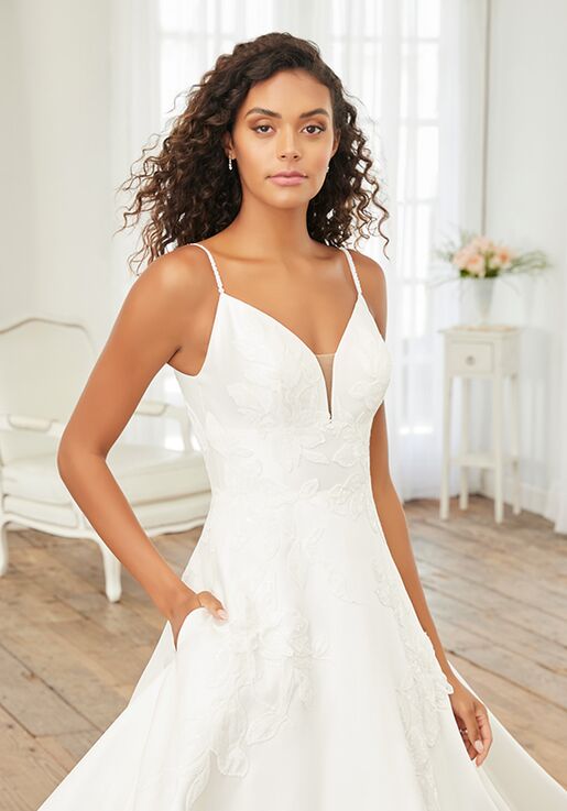 Adrianna Papell Platinum 31242 A-Line Wedding Dress - 3