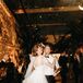 Bride in Short Dress, Should Bows Dancing With Groom in Dark, Disco-Ball-Lit Reception