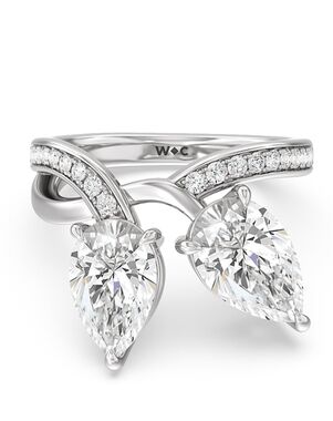 With Clarity Pear Cut Engagement Ring