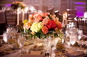 Elegant Rose and Hydrangea Centerpieces