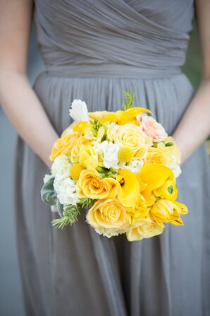 Cheerful Yellow Bridesmaid Bouquet