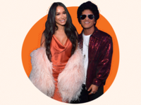Bruno Mars and girlfriend Jessica Caban.