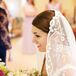 Bernadette wore a lace veil that was purchased by her great aunt in 1956 while vacationing in Belgium. The family heirloom veil has been worn by nine brides, including Bernadette’s mother and grandmother.