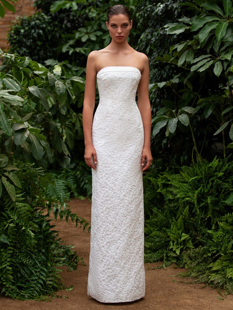 Zac Posen for White One strapless column dress