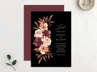 Fall inspired wedding invitation