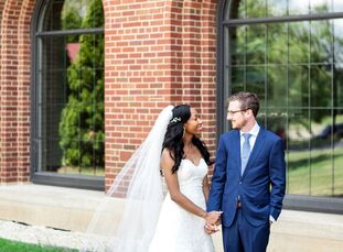 To celebrate their union, Yvette and John exchanged vows with a backyard wedding ceremony at a private residence in Ann Arbor, Michigan. Following the