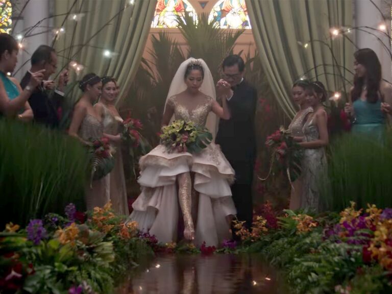 Araminta's wedding dress from Crazy Rich Asians