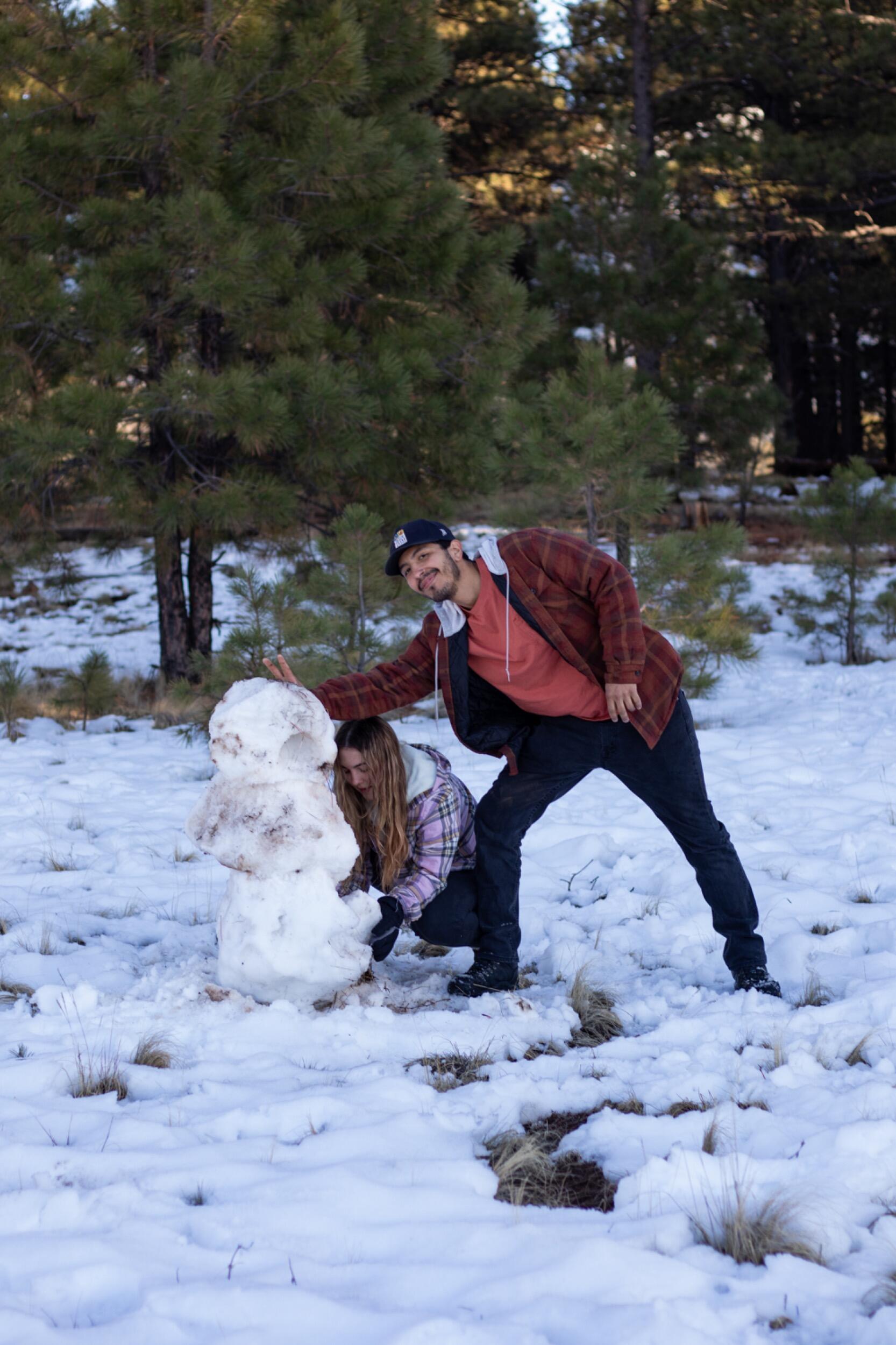 Snow!? In Arizona?!!! We all went to Flagstaff right after the Grand Canyon and played around in the snow. Zay and I made a snowman, and then Zay and Brandon destroyed it… Boys…