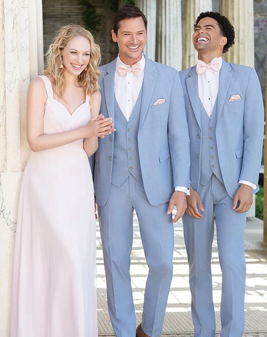 BLACKTIE METRO Cornflower Wedding Suit Blue Tuxedo - 3