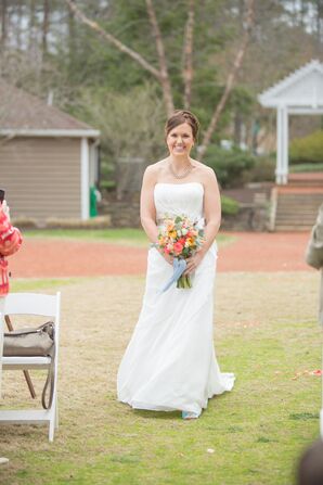 Strapless Chiffon Wedding Dress