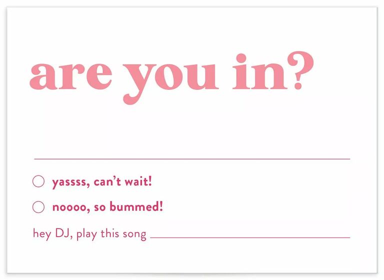 the knot invitations unique wedding RSVP wording example