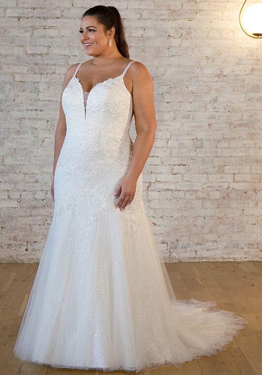 Stella York 7479 plus Fit-and-Flare Wedding Dress - 4