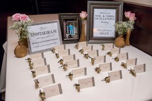 Reception Welcome Table with Statement Frames