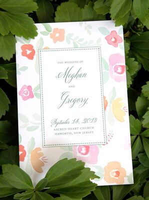 Watercolor Ceremony Program