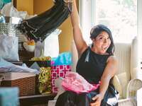 Bride opens bachelorette party lingerie gift