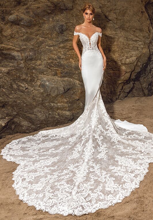 KITTYCHEN LINDSEY, H2141 Fit-and-Flare Wedding Dress - 3