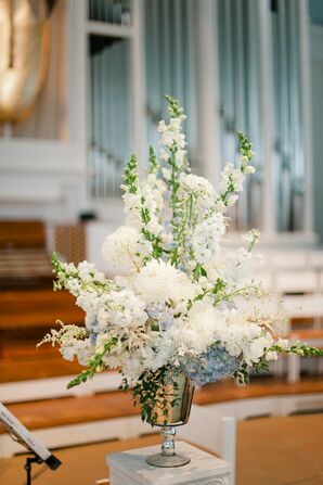 Wispy White Snapdragon Ceremony Arrangements