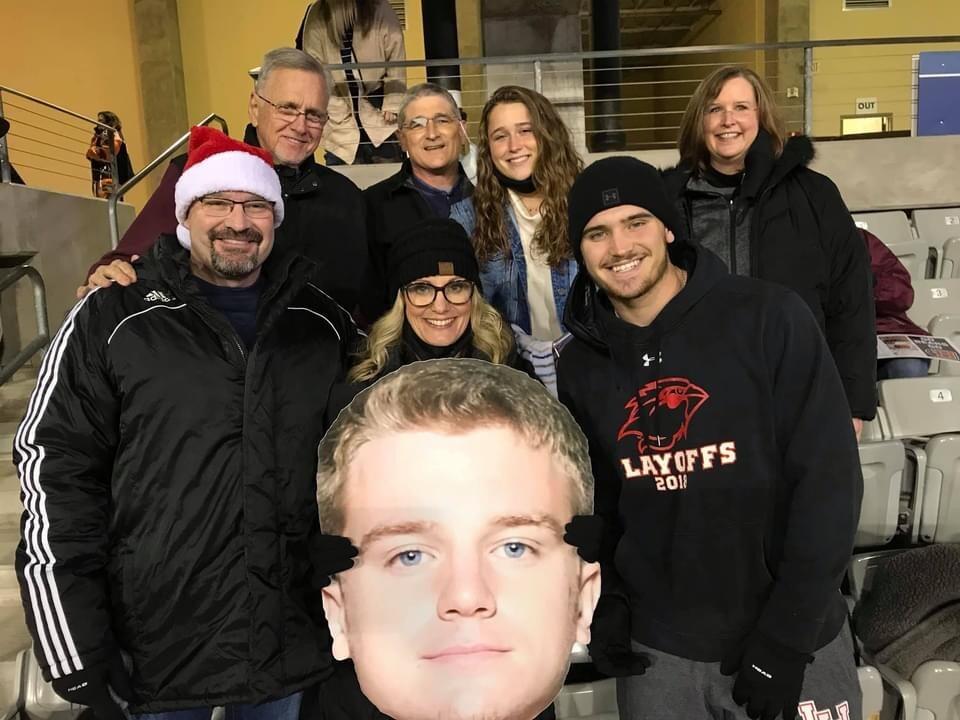 Families together at Hunter's senior night!