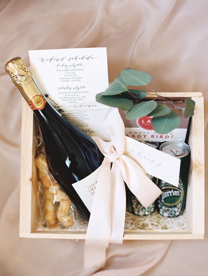 Welcome Basket with Champagne and Snacks