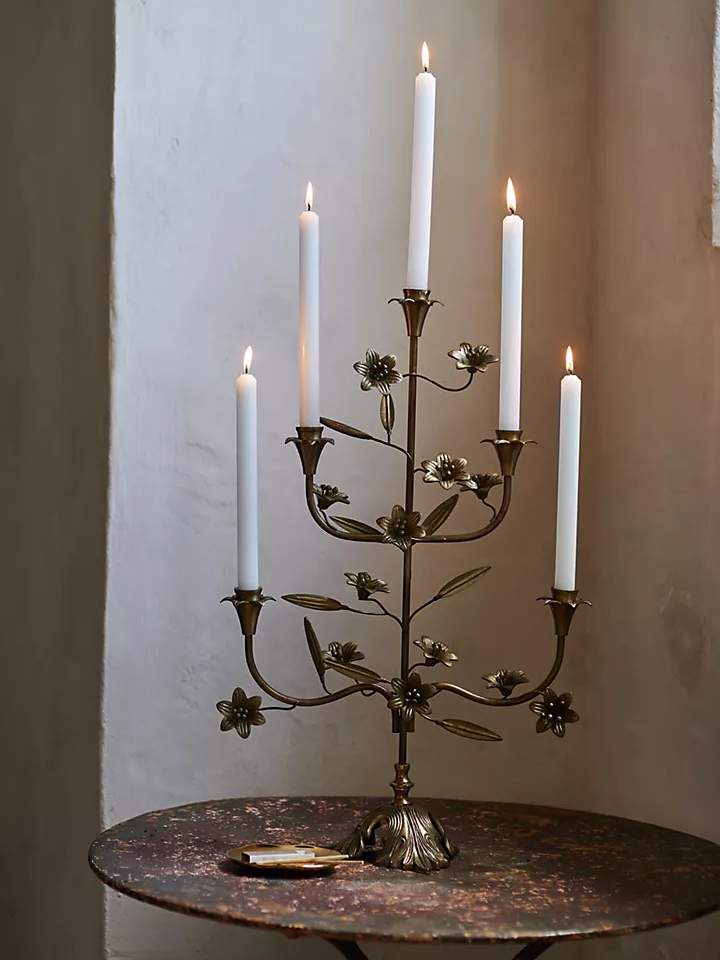 Brass Candelabra from Anthropologie for your Beauty and the Beast wedding