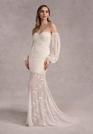 Adrianna Papell Platinum Destination 40412 Sheath Wedding Dress