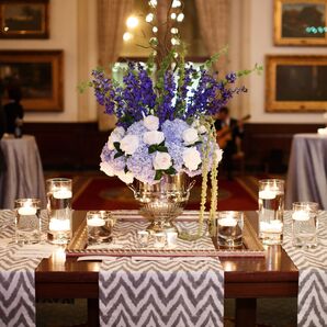 Blue, Purple and White Flowers