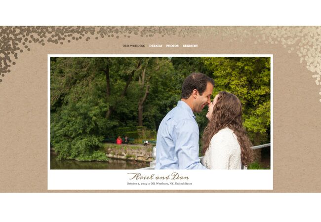 Wedding Website Our Story Example: Ariel and Dan
