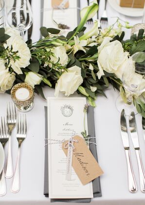 Menu Cards With Seating Tags