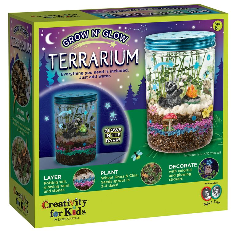 A glow in the dark terrarium from Walmart