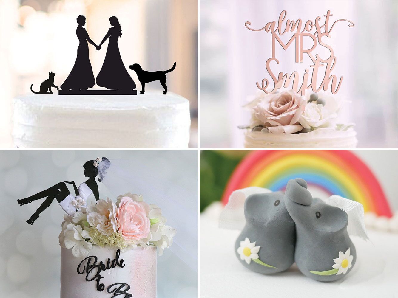 31 Bridal Shower Cake Toppers for the Slay-Worthy Finishing Touch