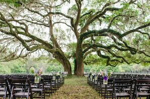 Moss-Covered Oversize Oak Ceremony Altar