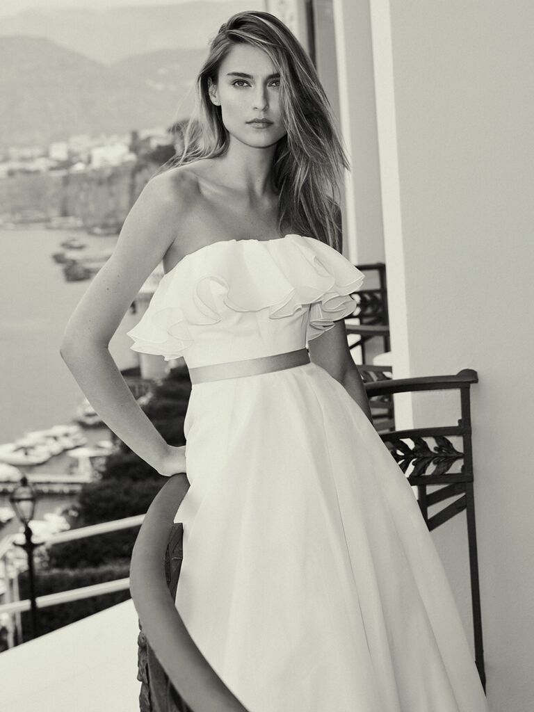 Jenny Packham strapless wedding dress