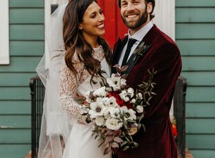 On their first date, Liz Secue (30 and works in sales operations) and Chris Martirano (32 and an account executive) went for a hike with Liz’s dog and