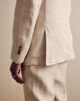 Tie Bar The Dearborn Linen Oatmeal Double Breasted Jacket Brown Tuxedo - thumbnail - 3