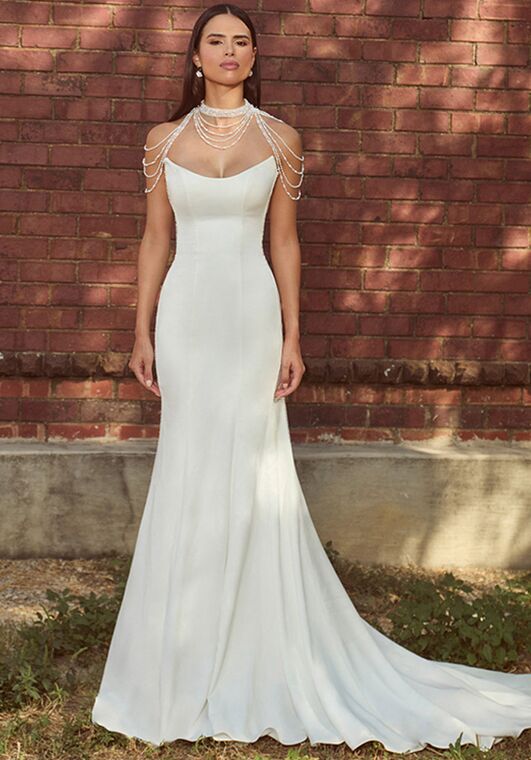 La Perle LP2508 Morven Sheath Wedding Dress - 5