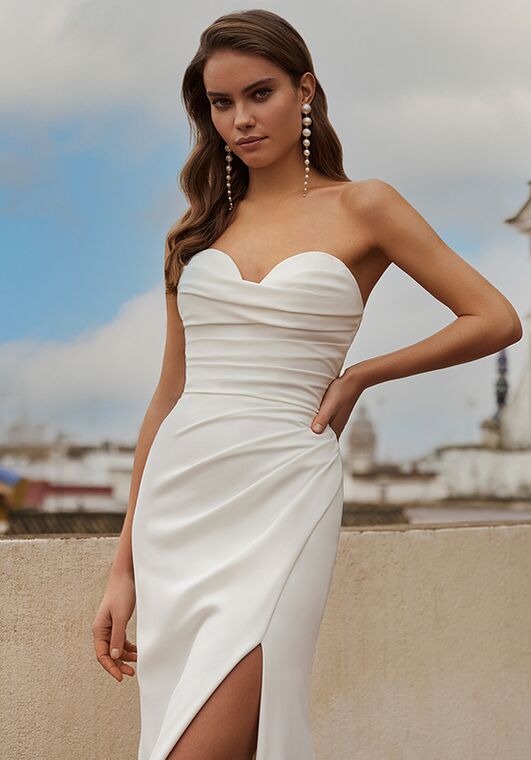 Moonlight Tango T109 Mermaid and Trumpet Wedding Dress - 3