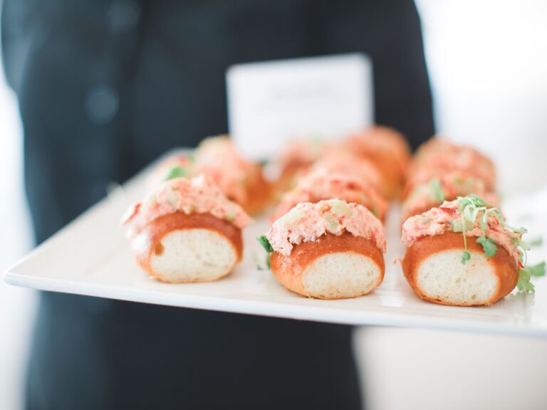 friends themed wedding lobster roll apps