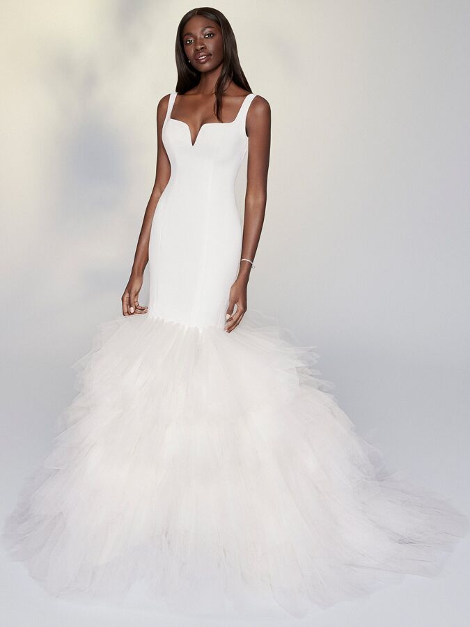 Justin Alexander Signature mermaid wedding dress with tulle skirt